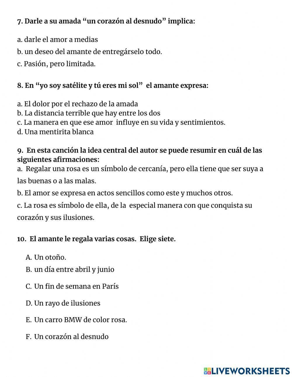 Te regalo una rosa (Bachata Rosa) - Canción y preguntas