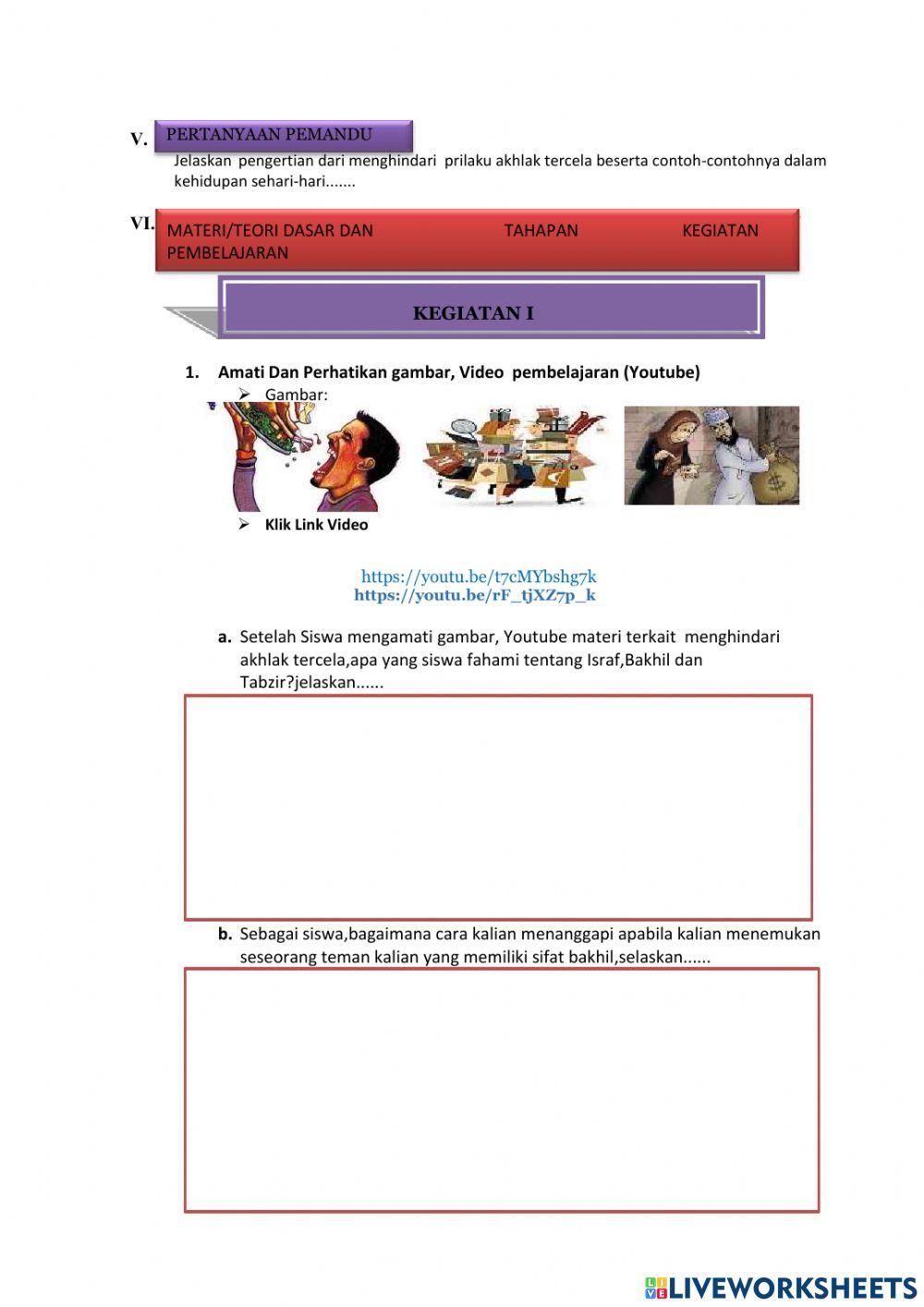 LKPD Akidah Akhlak XI