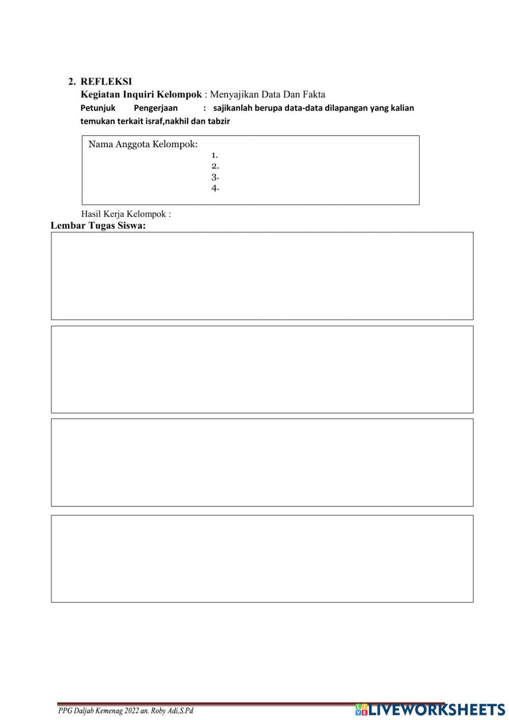 LKPD Akidah Akhlak XI