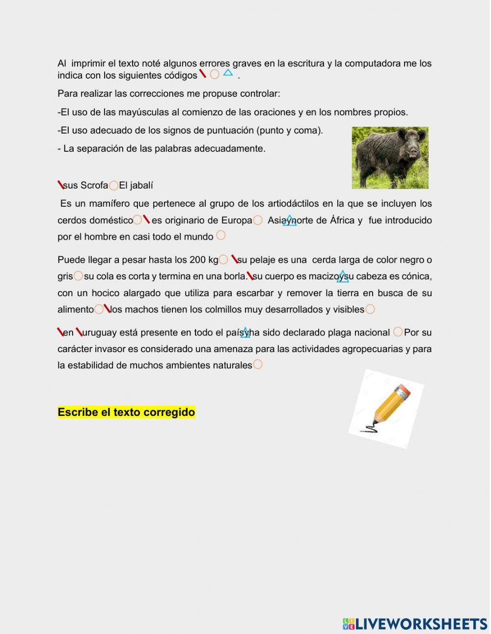 Escritura. corrección autónoma