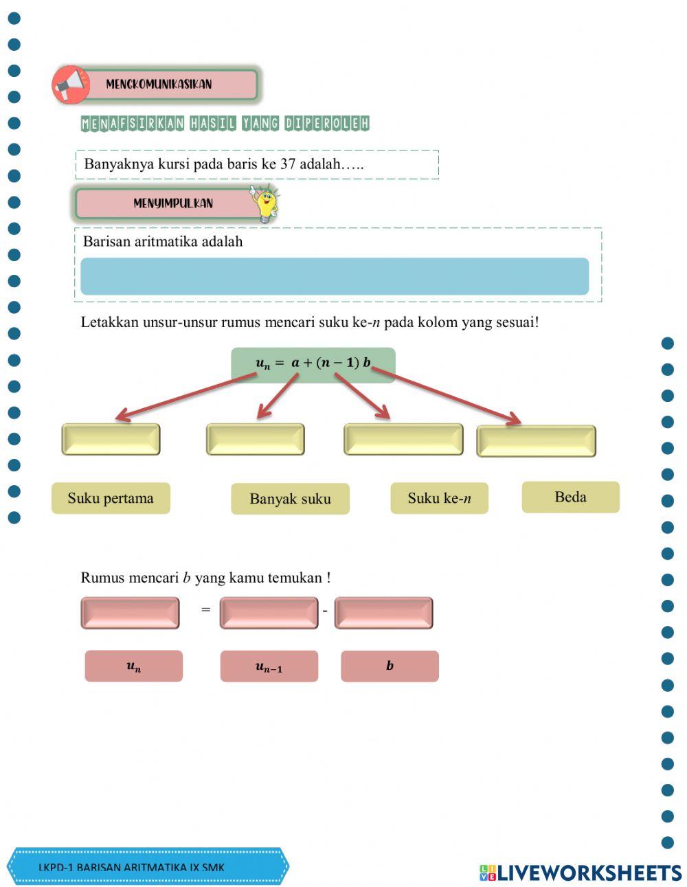 Lkpd barisan aritmatika xi smk