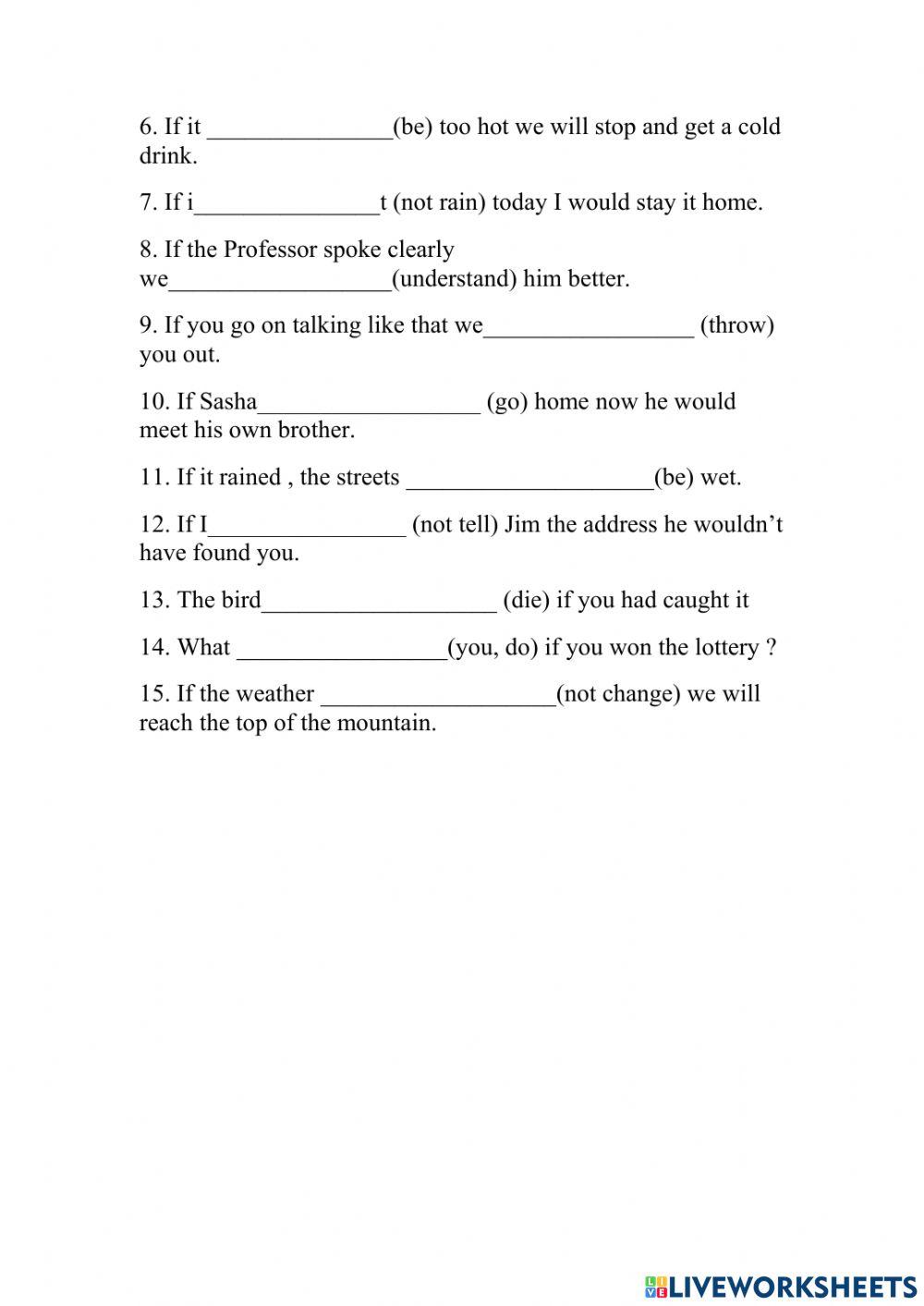 Conditional sentence