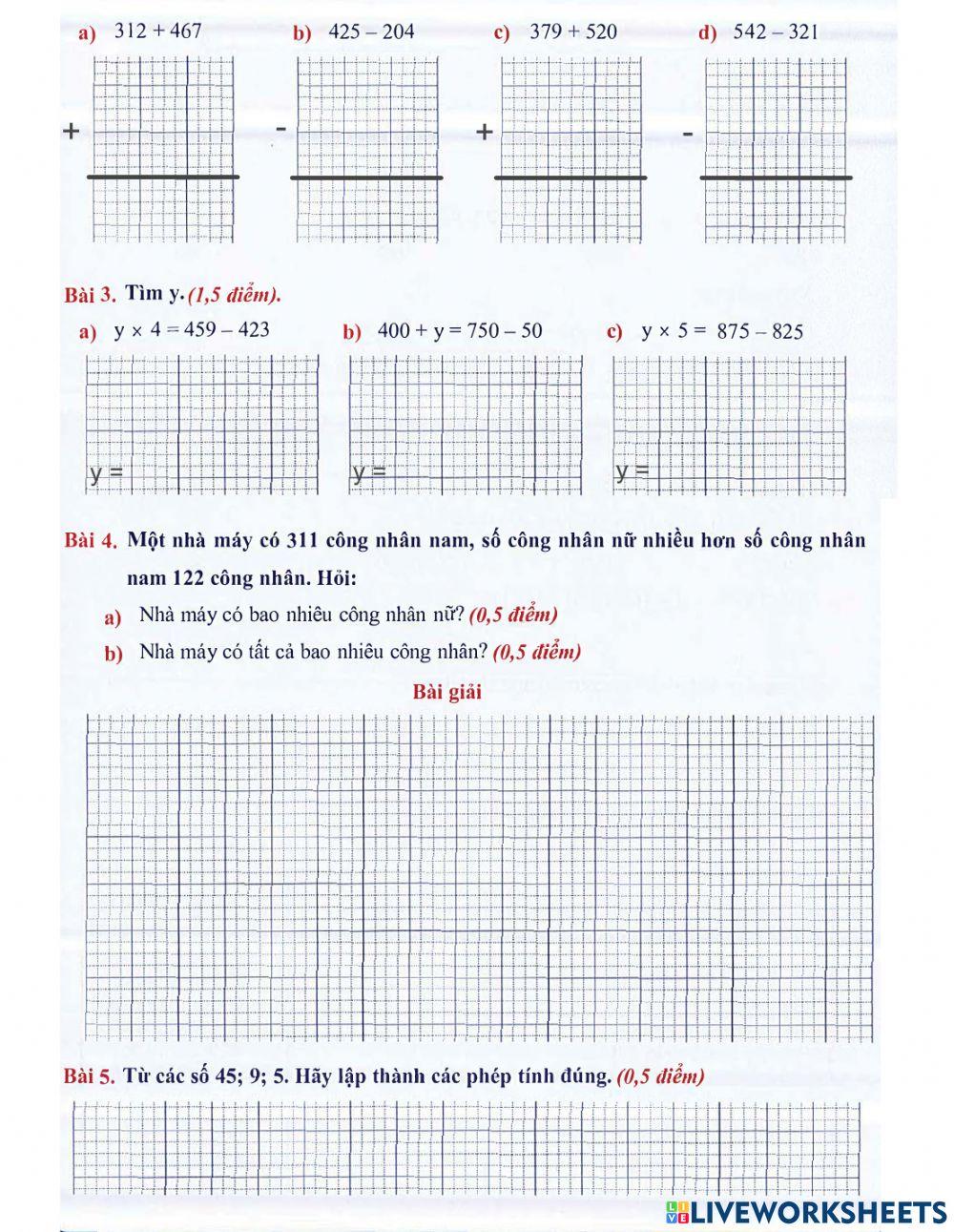 Toán 2 lên 3: Đề khảo sát đầu năm số 2