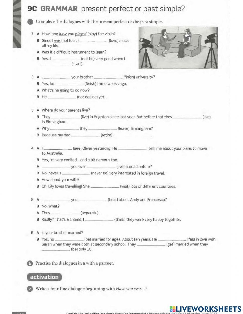 Present perfect vs past simple