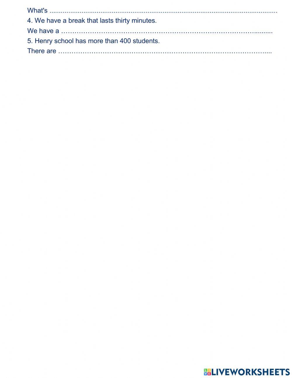 English 6 - Unit 1 - Practice