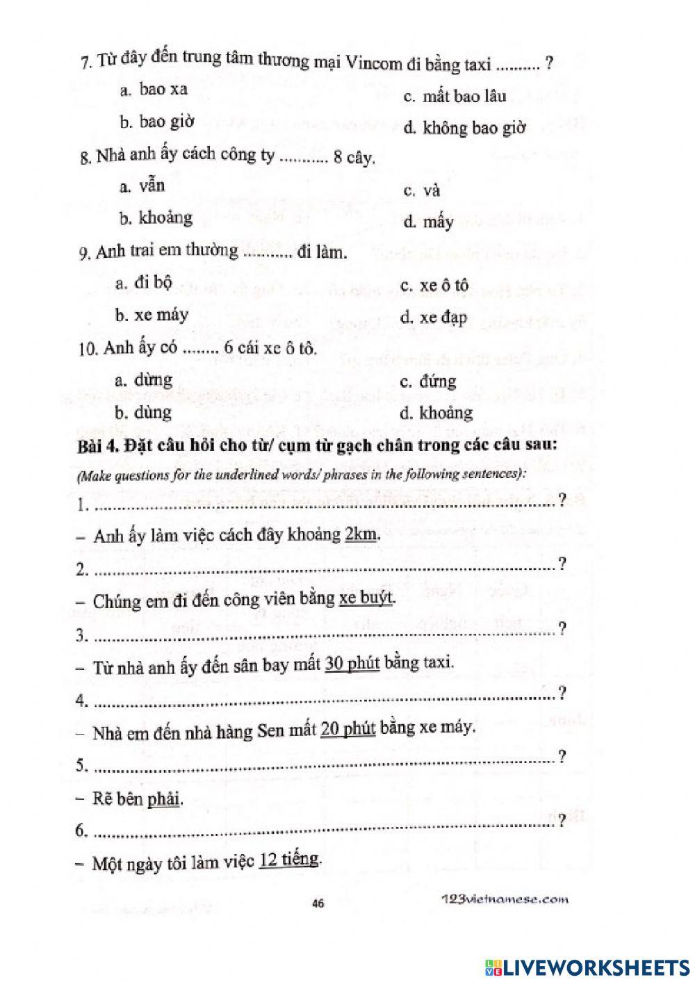 Unit 10: Anh đi thẳng đường này