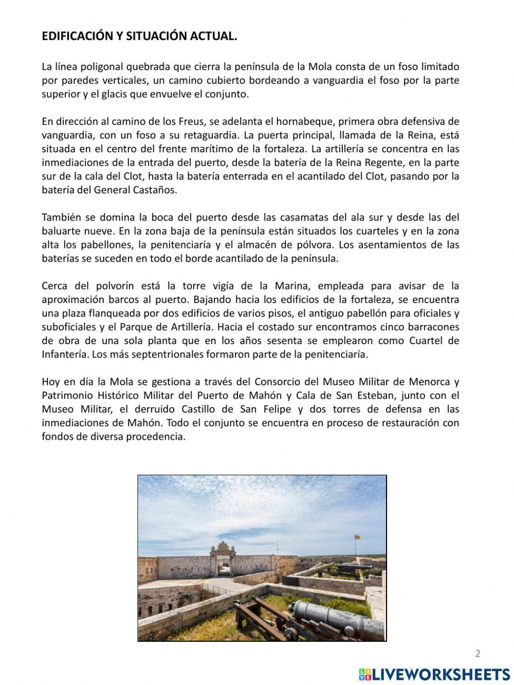 La fortaleza de la Mola de Mahón