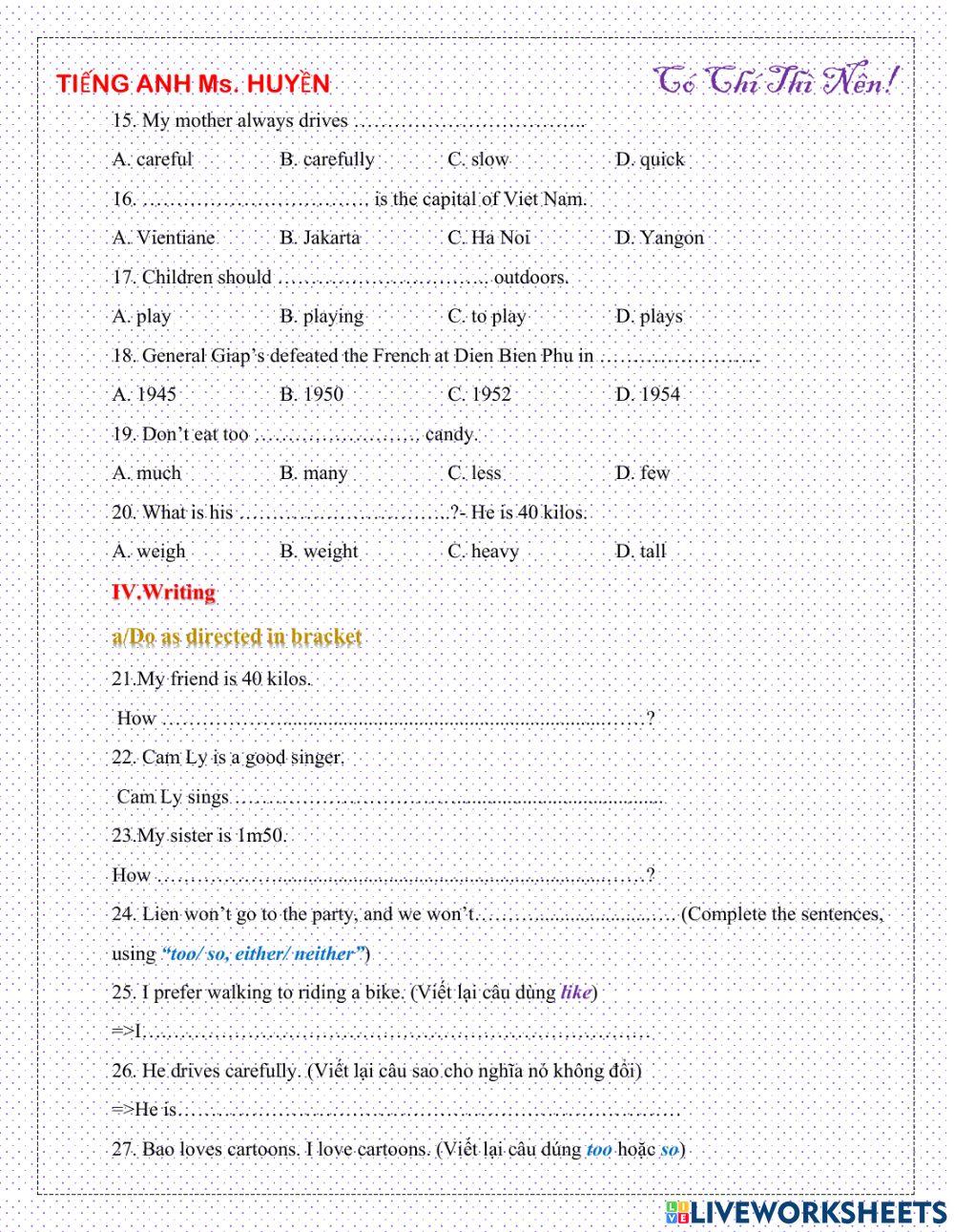 E7. đề thi hk2 (đề số 1)