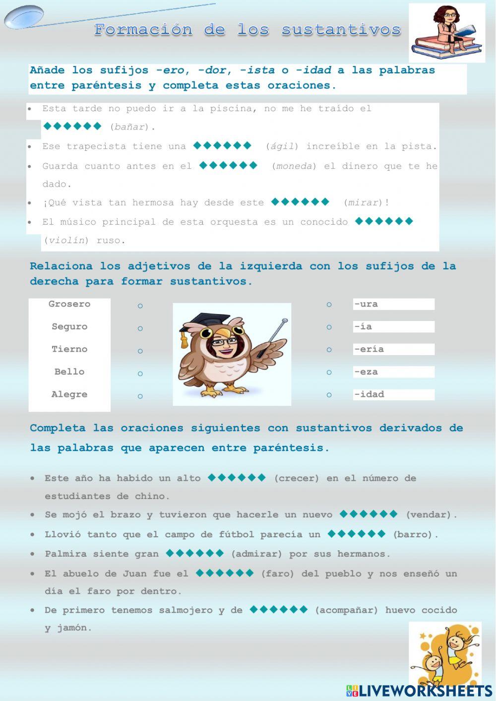 Formación del Sustantivo