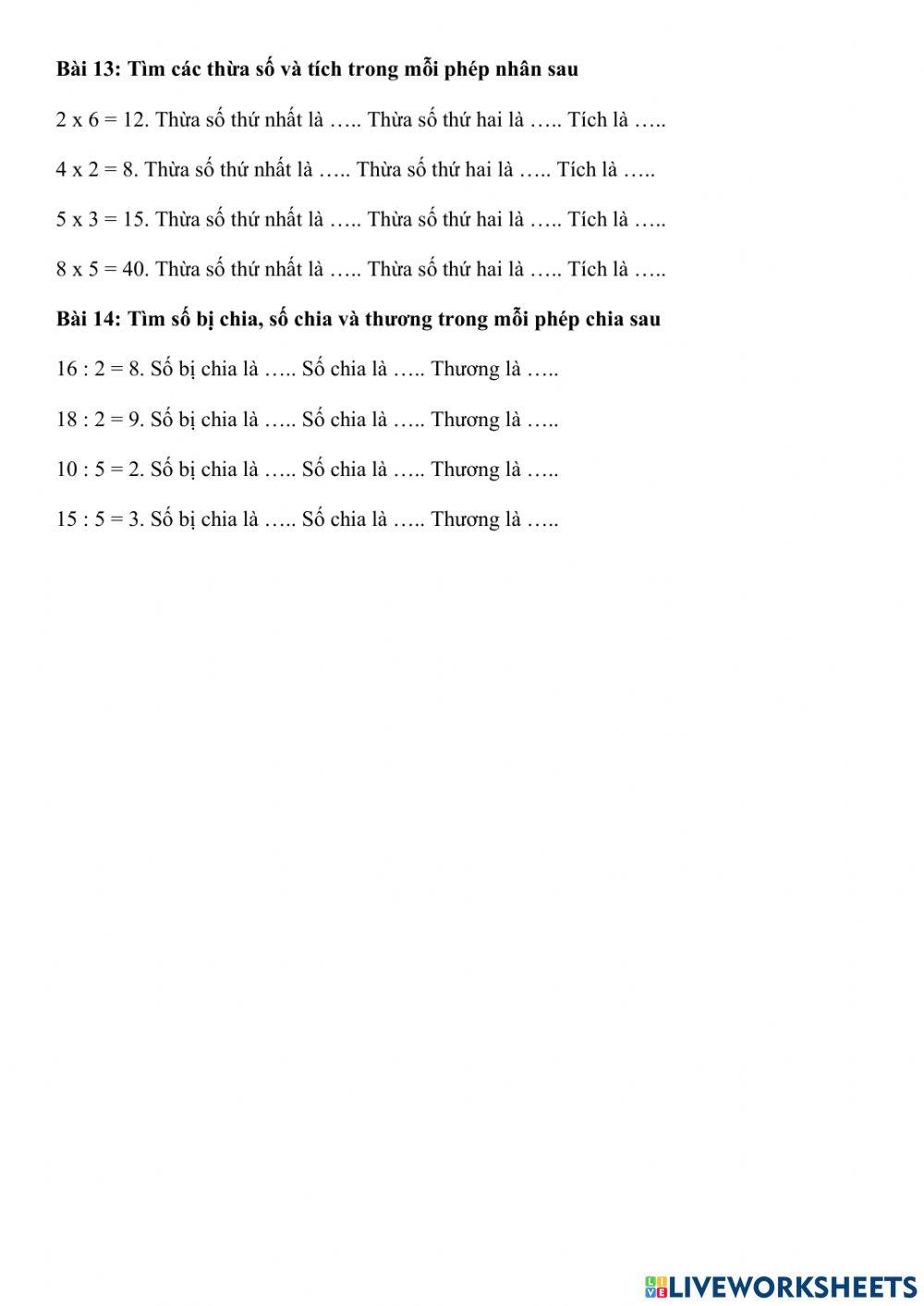 Ôn tập Toán cuối học kì 2