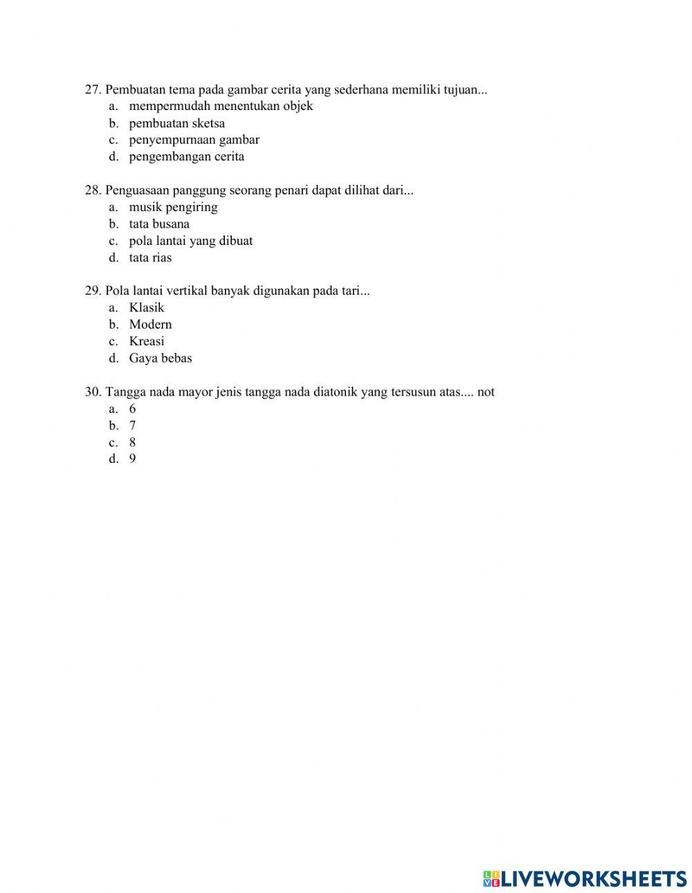 Latihan tema 8 - les