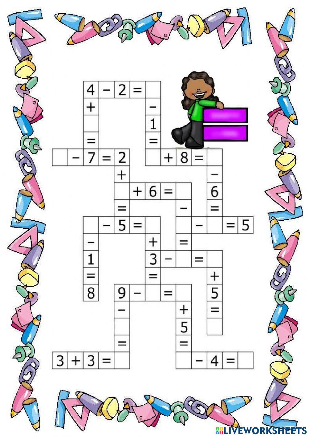 Crucigramas de sumas y restas-3