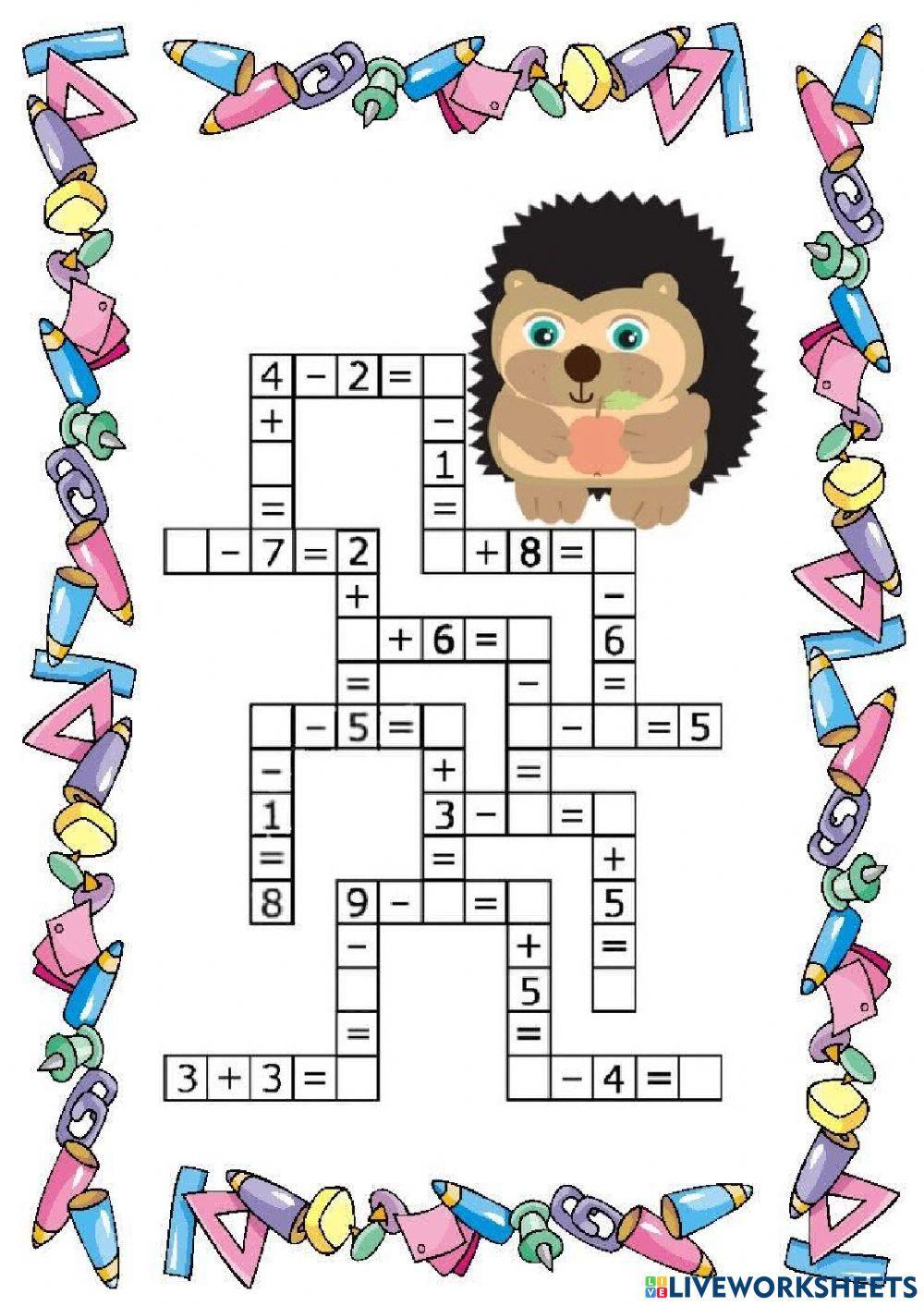 Crucigramas de sumas y restas-8