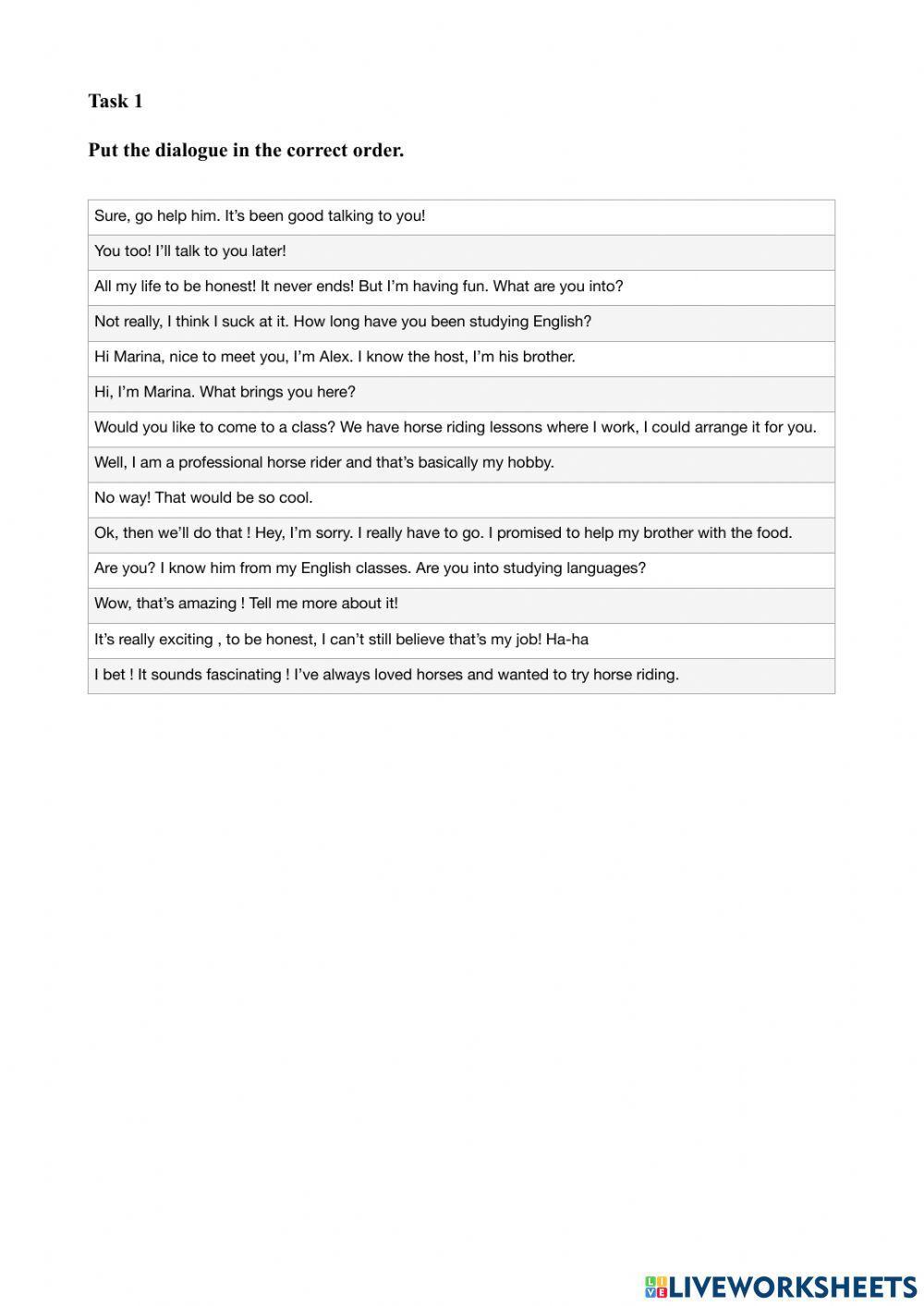 Breaking the ice (intro) b2 homework