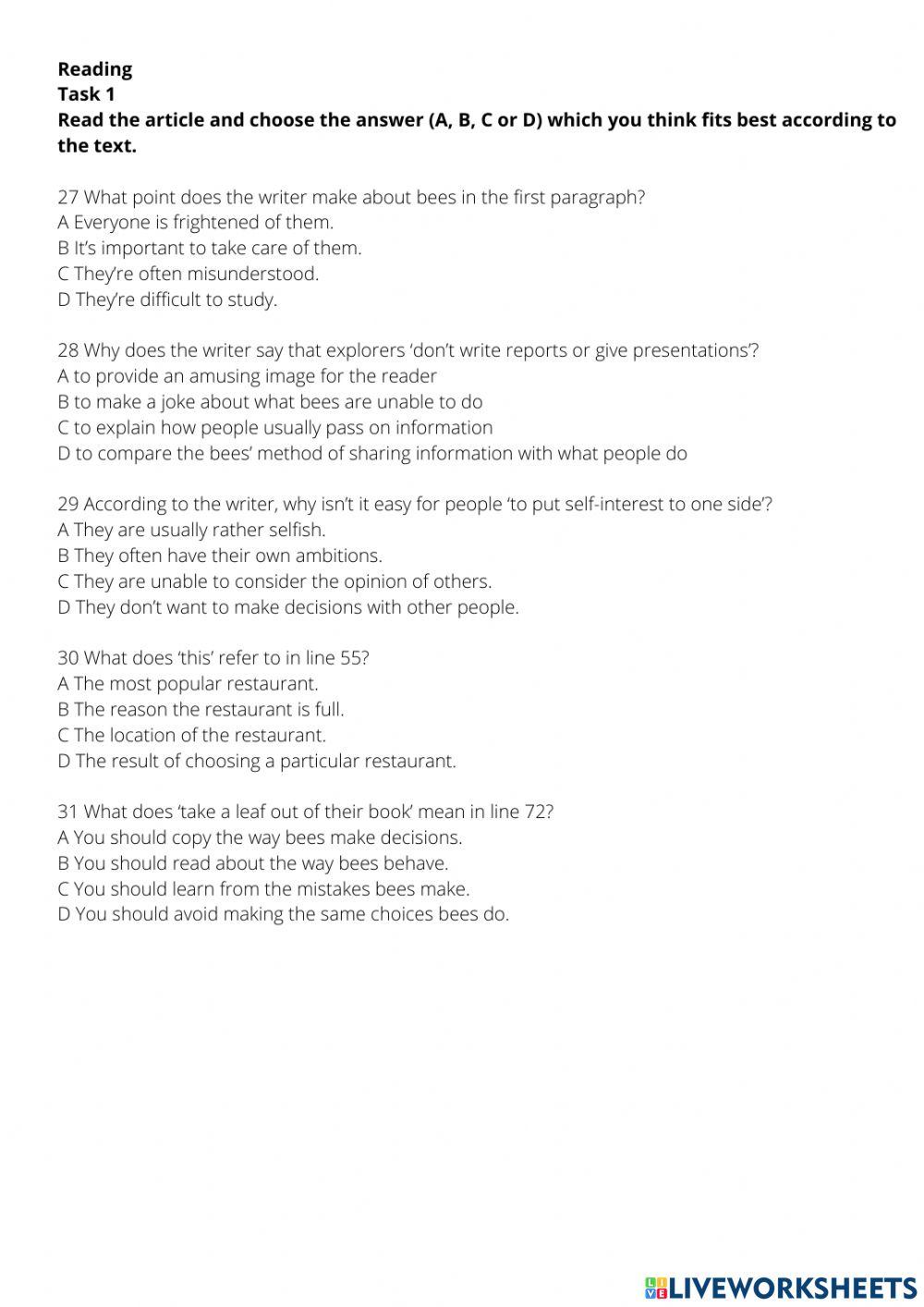 Gold exp b2 - final test - units 6-10