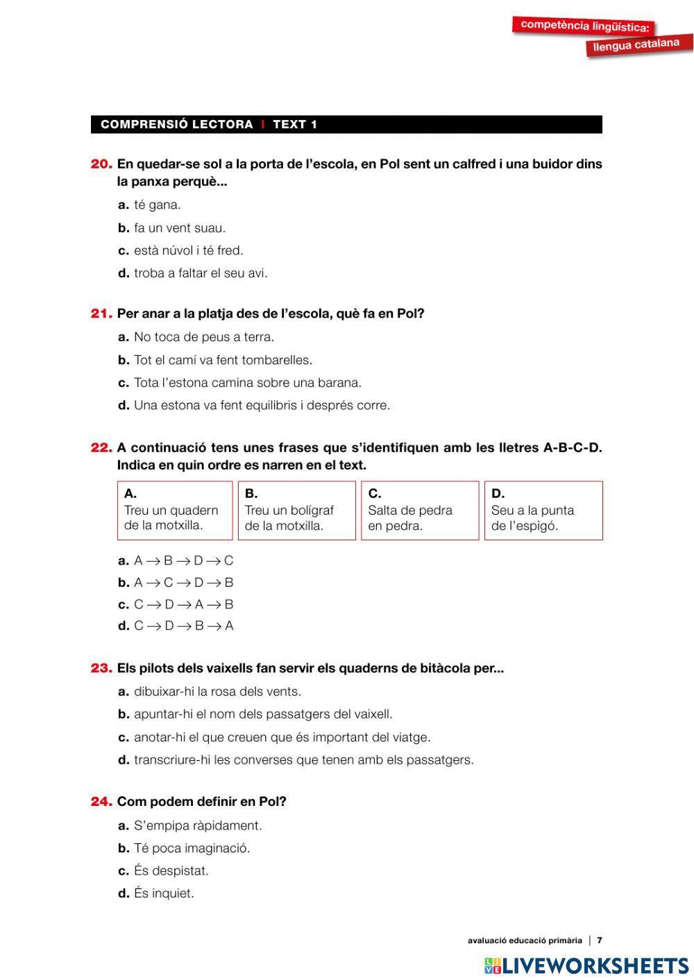 Competències bàsiques 6è