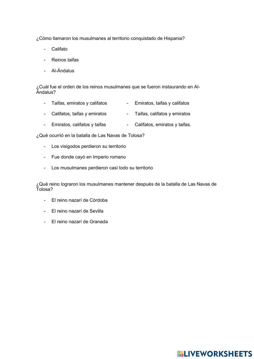 El reino visigodo y la conquista musulmana