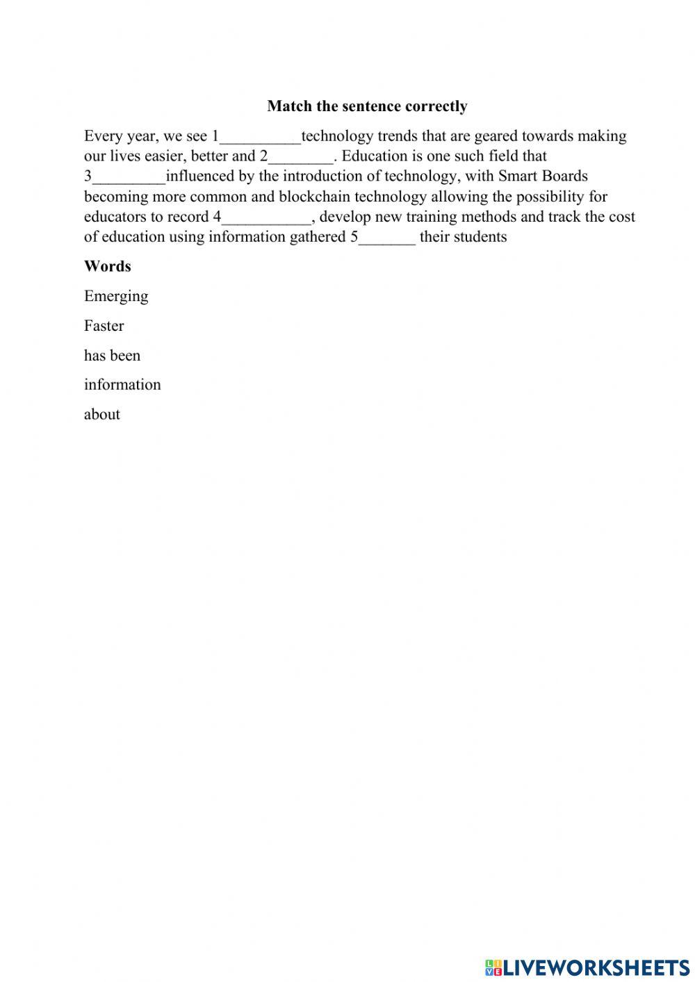 Emerging technologies