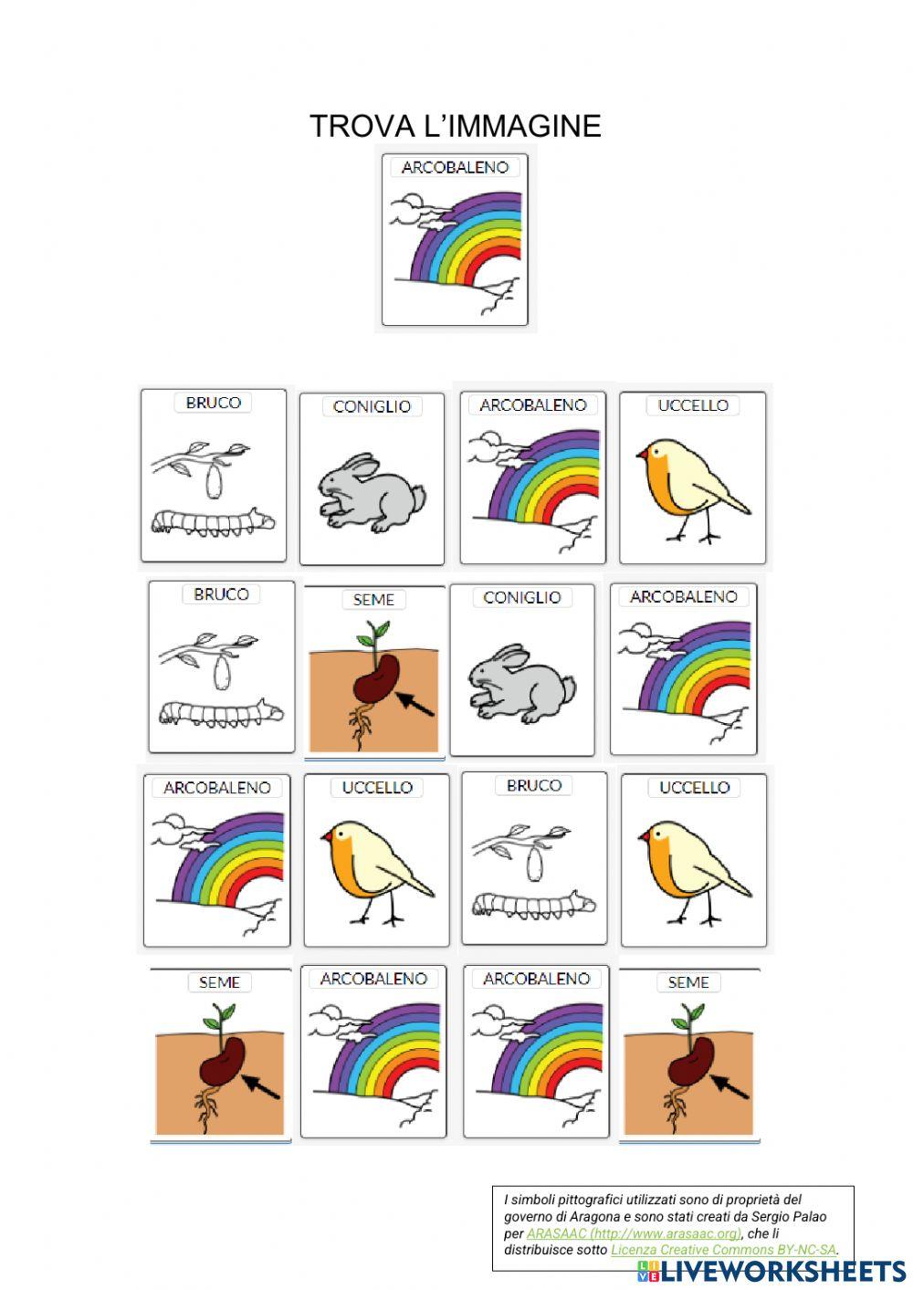 TROVA L'IMMAGINE ARCOBALENO