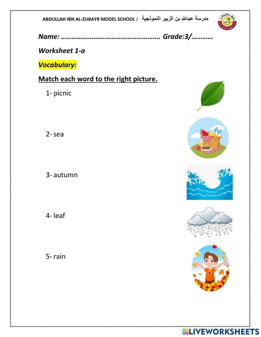 Grade 3 Revision 9 (vocabulary)