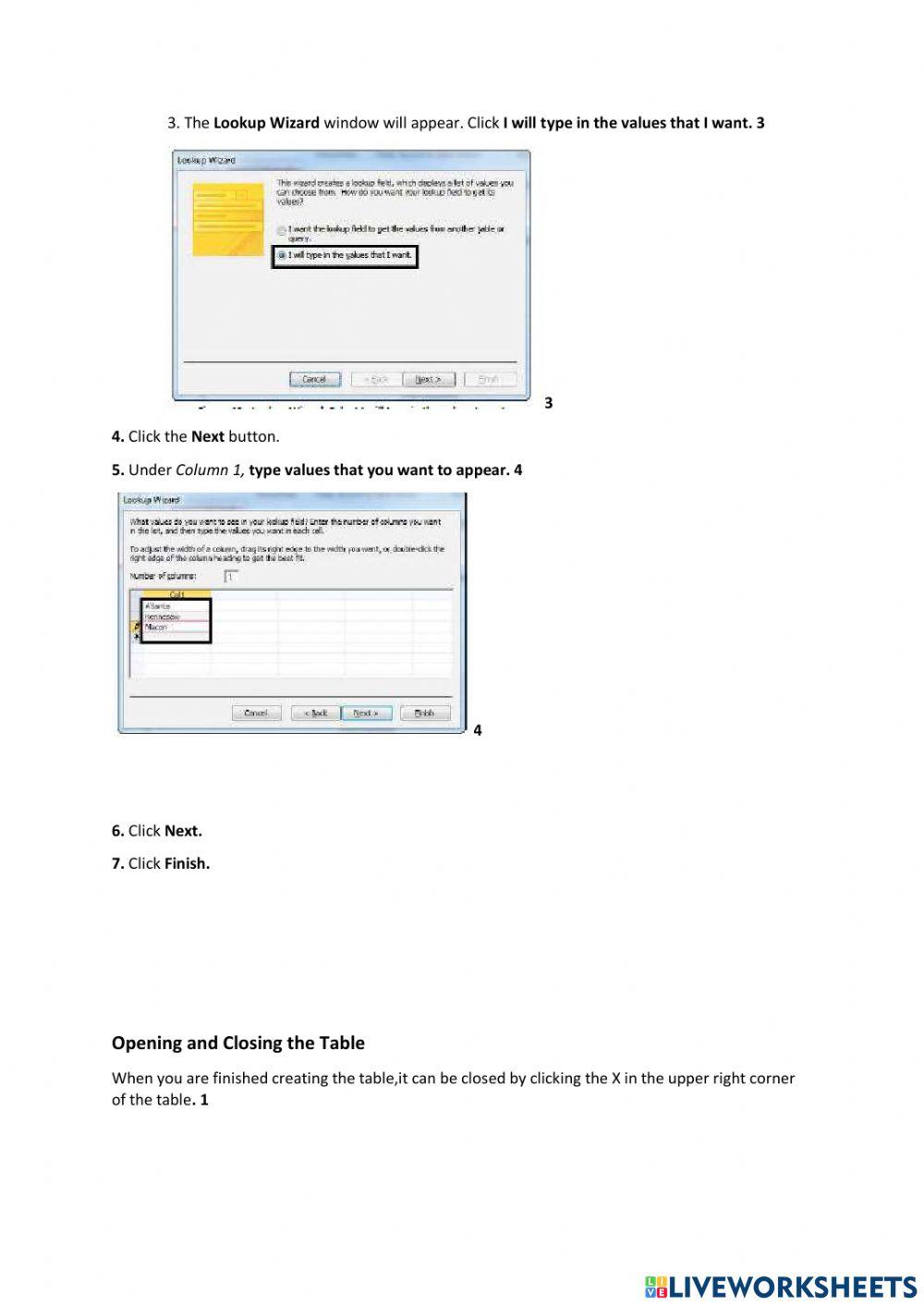 Lesson4 Adding Fields Creating a Database