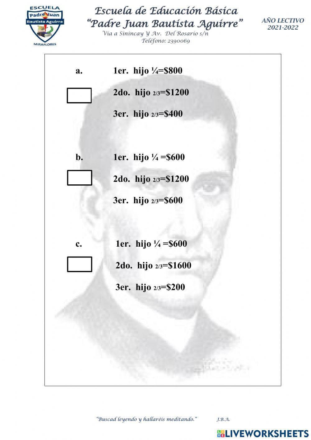 Problemas de razonamiento con números fraccionarios