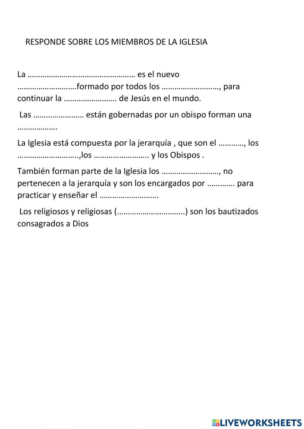La jerarquía de la Iglesia La jerarquía de la Iglesia