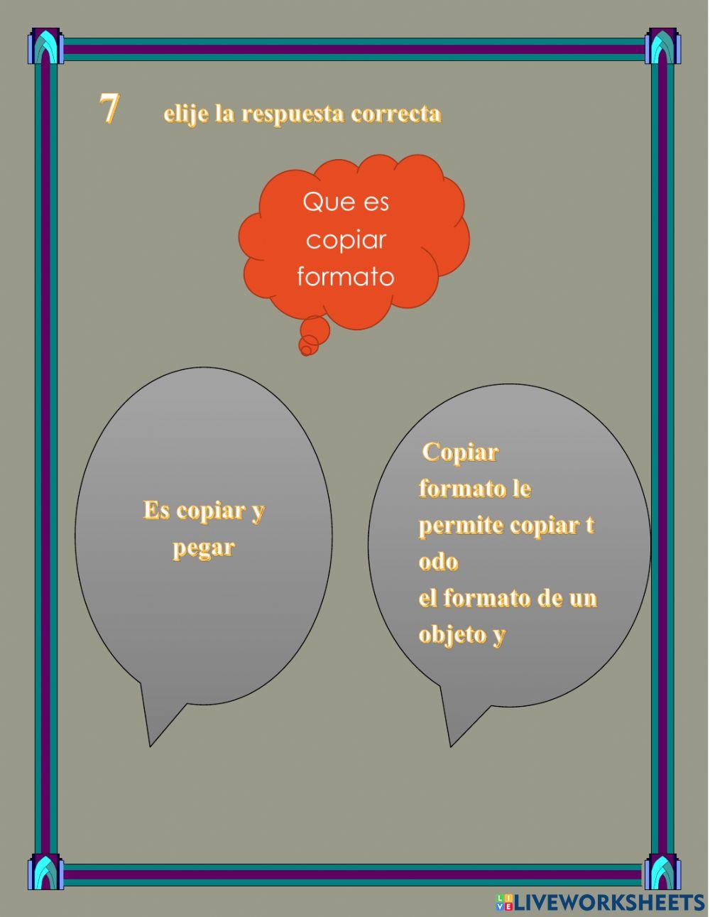 Cuestionario de Word