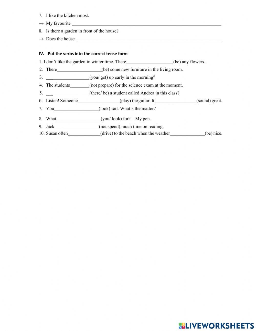 G6 - U2 - My house - There is There are - có gợi ý