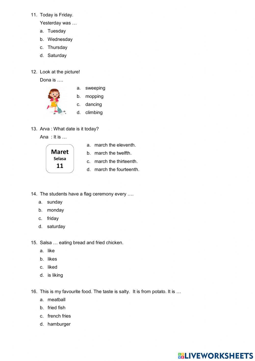 Latihan Ujian Sekolah Kelas 6