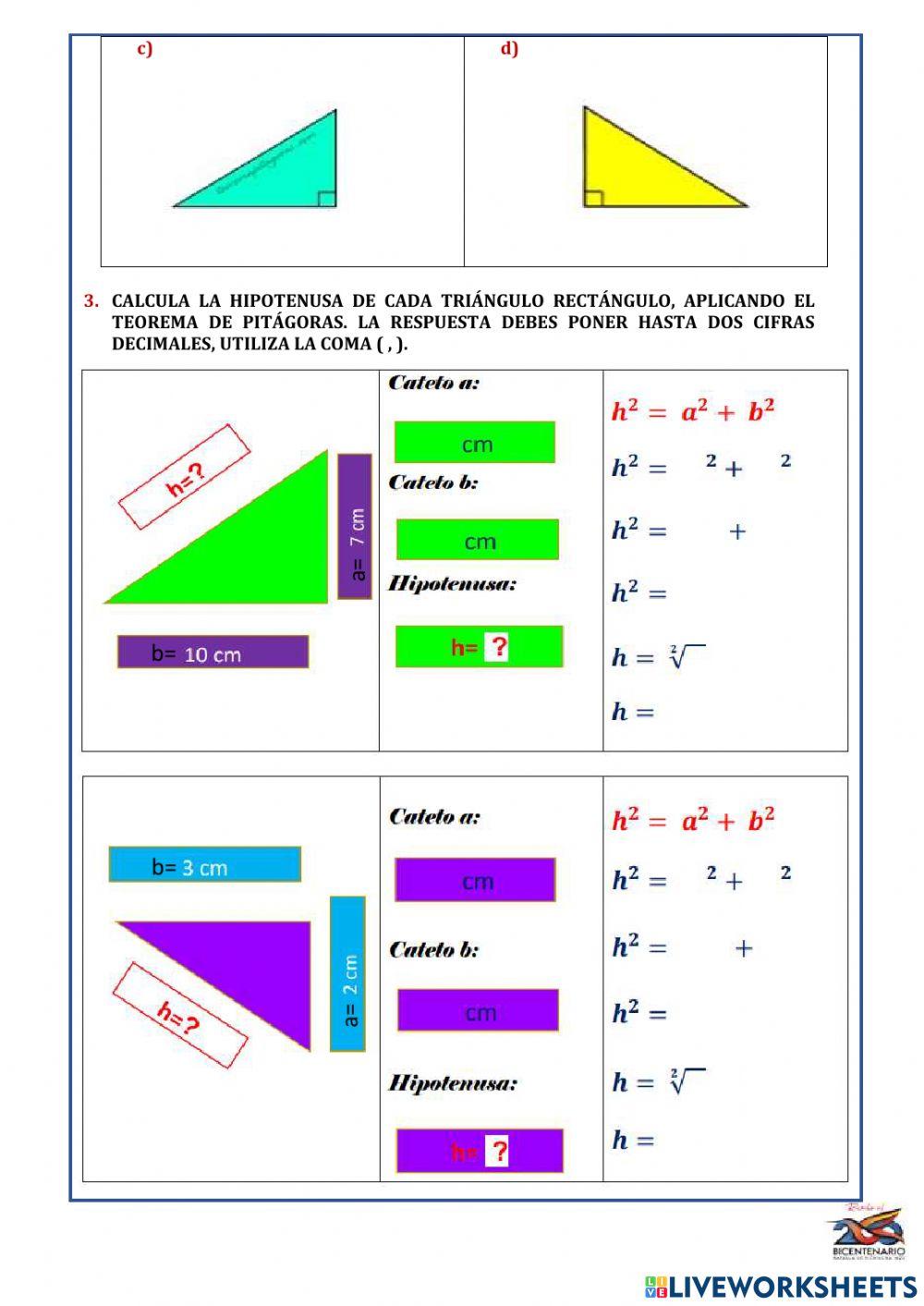 Teorema de pitagoras