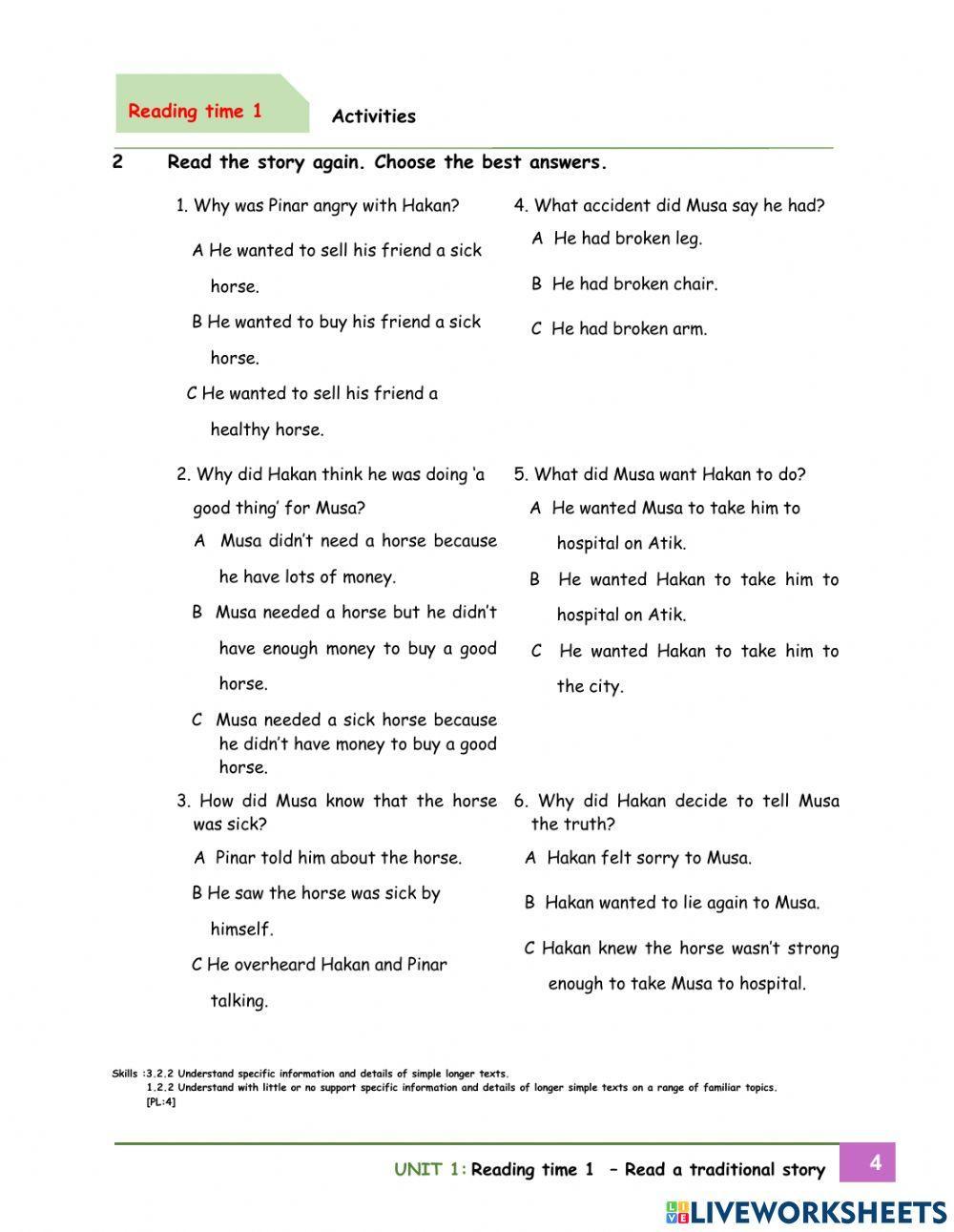 Year 6 Unit 1 : It's an emergency