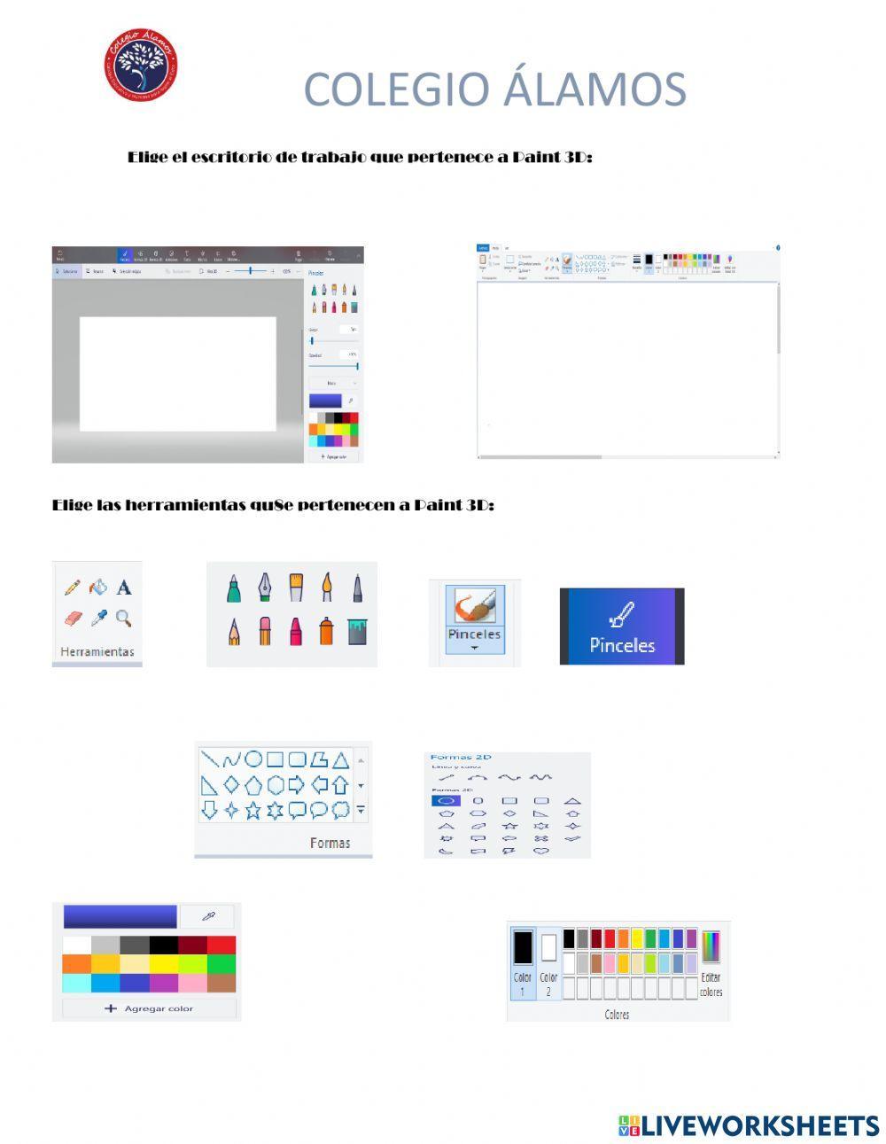 Paint 3d Herramientas básica