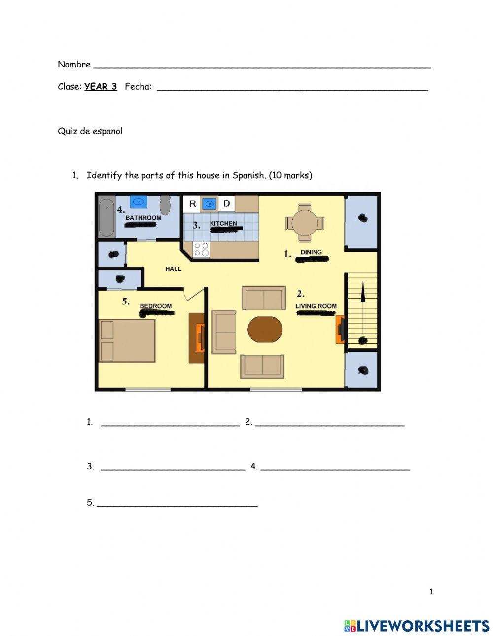La partes de la casa en espanol