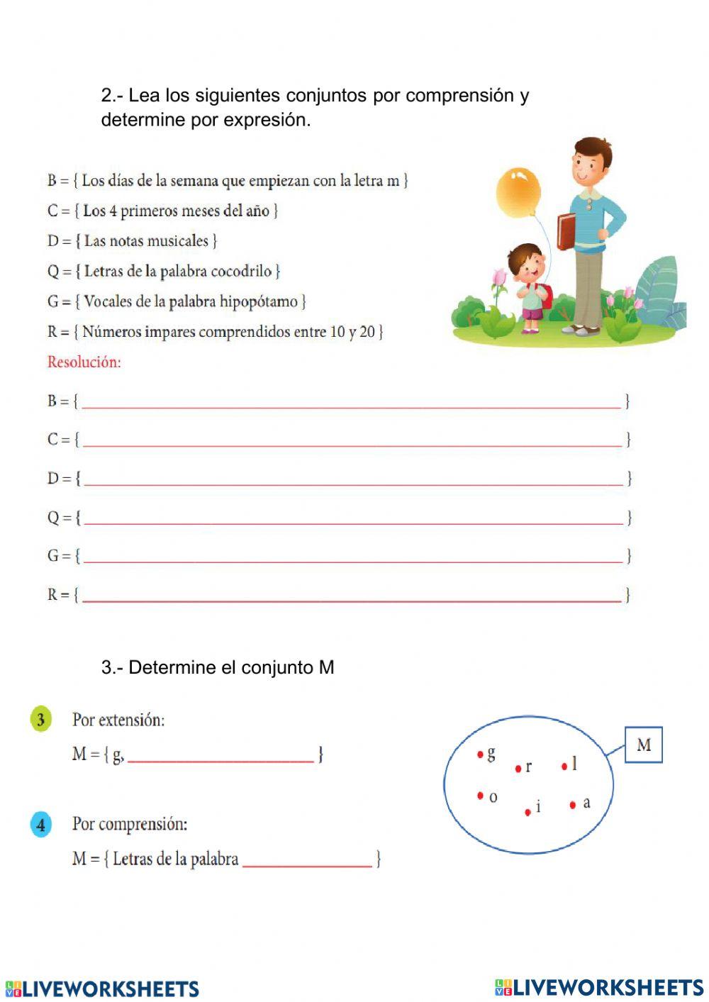 Determinación por extensión y comprensión