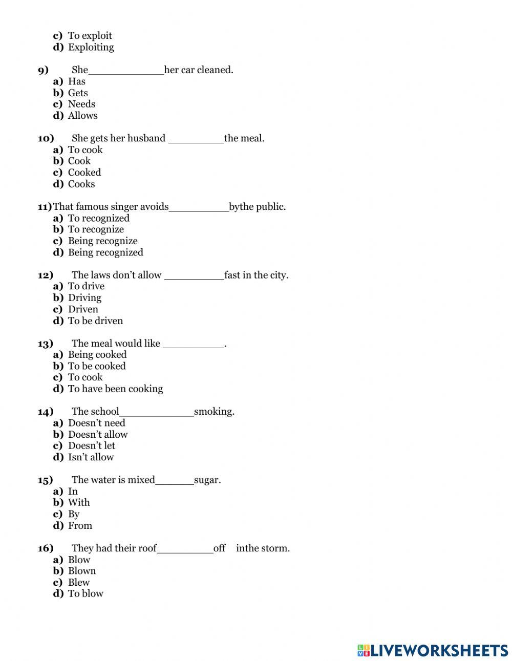 End-of-pre-ielts grammar test