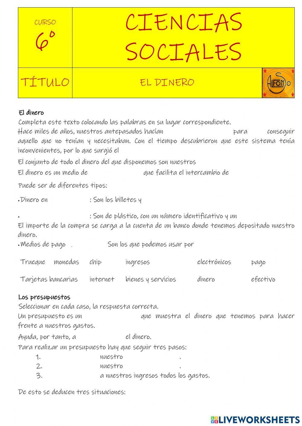 El dinero El dinero