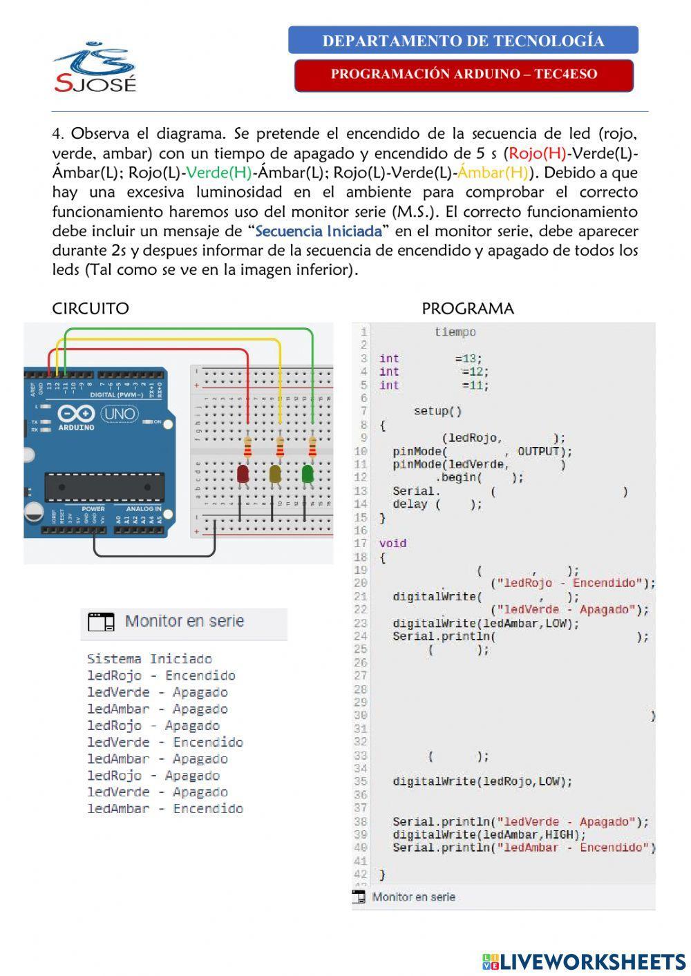 Práctica Programación Arduino - 4 Práctica Programación Arduino - 4