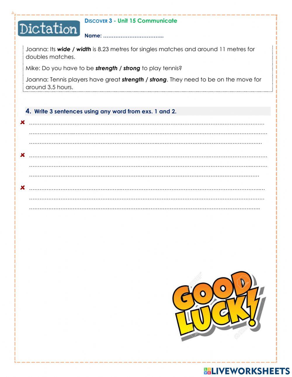 Discover 3 unit 15 communicate