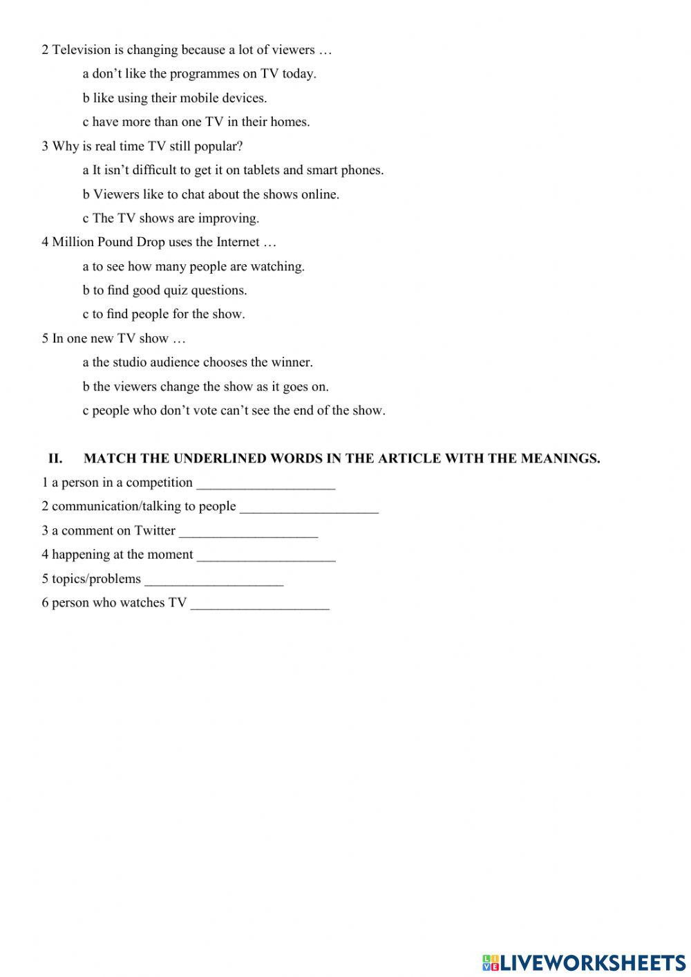 Gateway B1 Unit 5 Reading