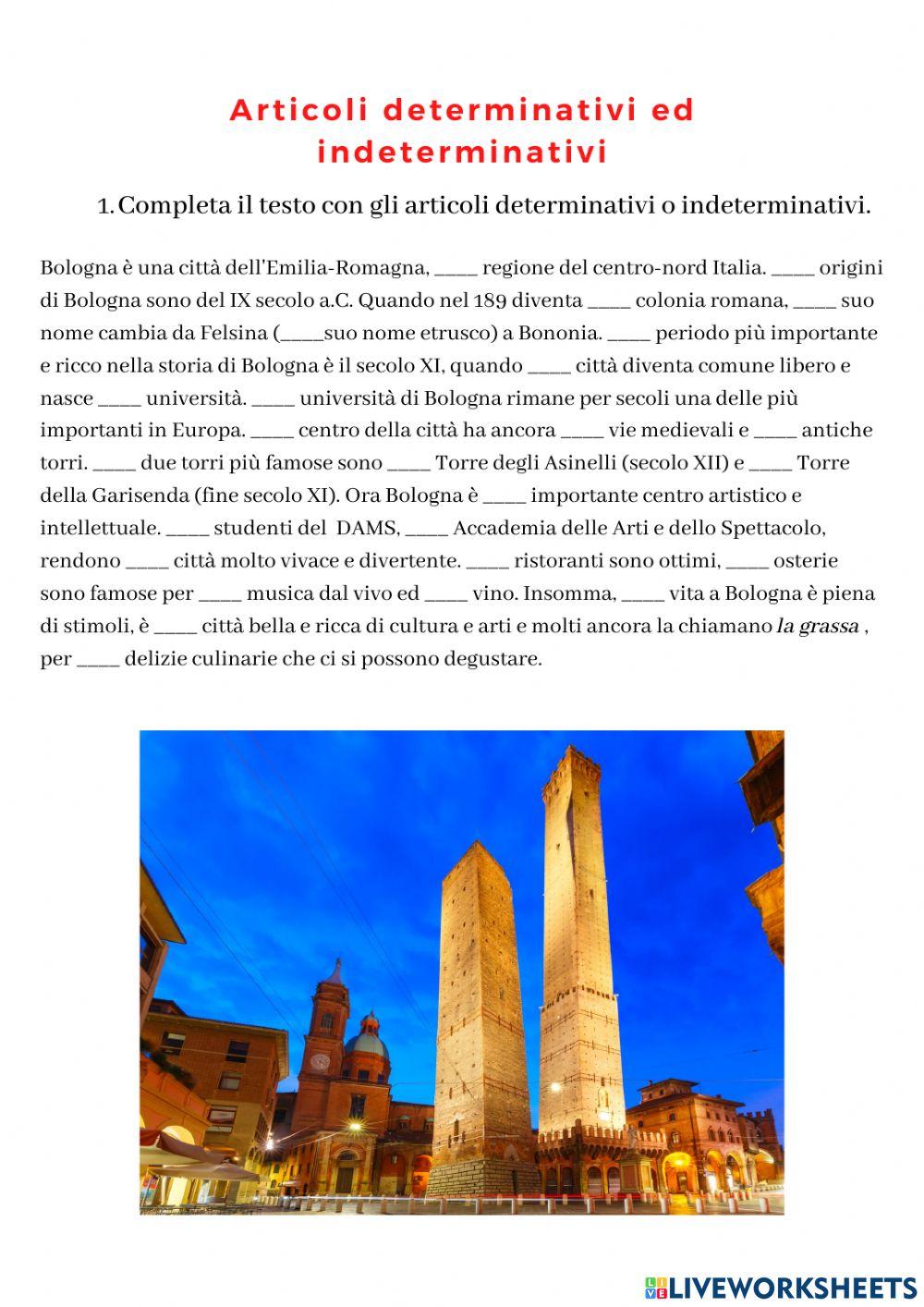 Ripasso articoli e nomi