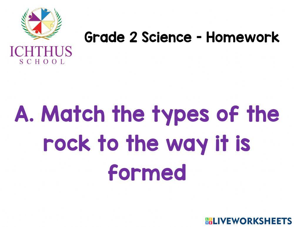 Rocks homework