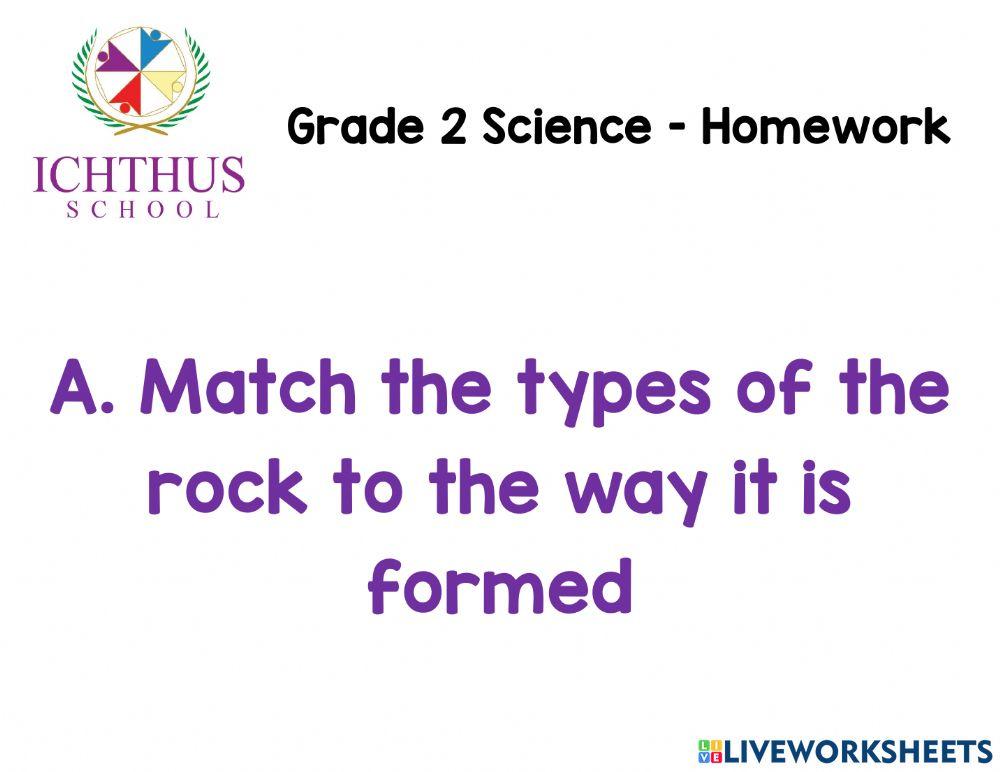 Rocks homework Rocks homework
