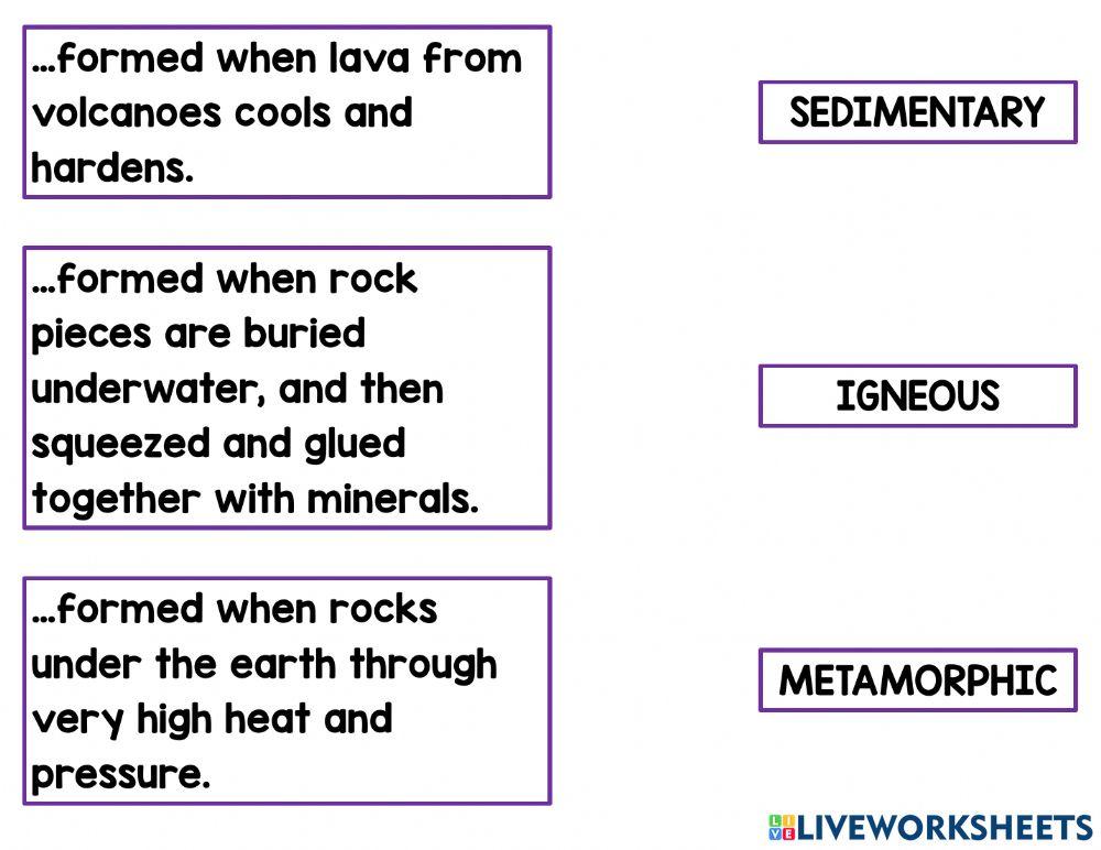 Rocks homework