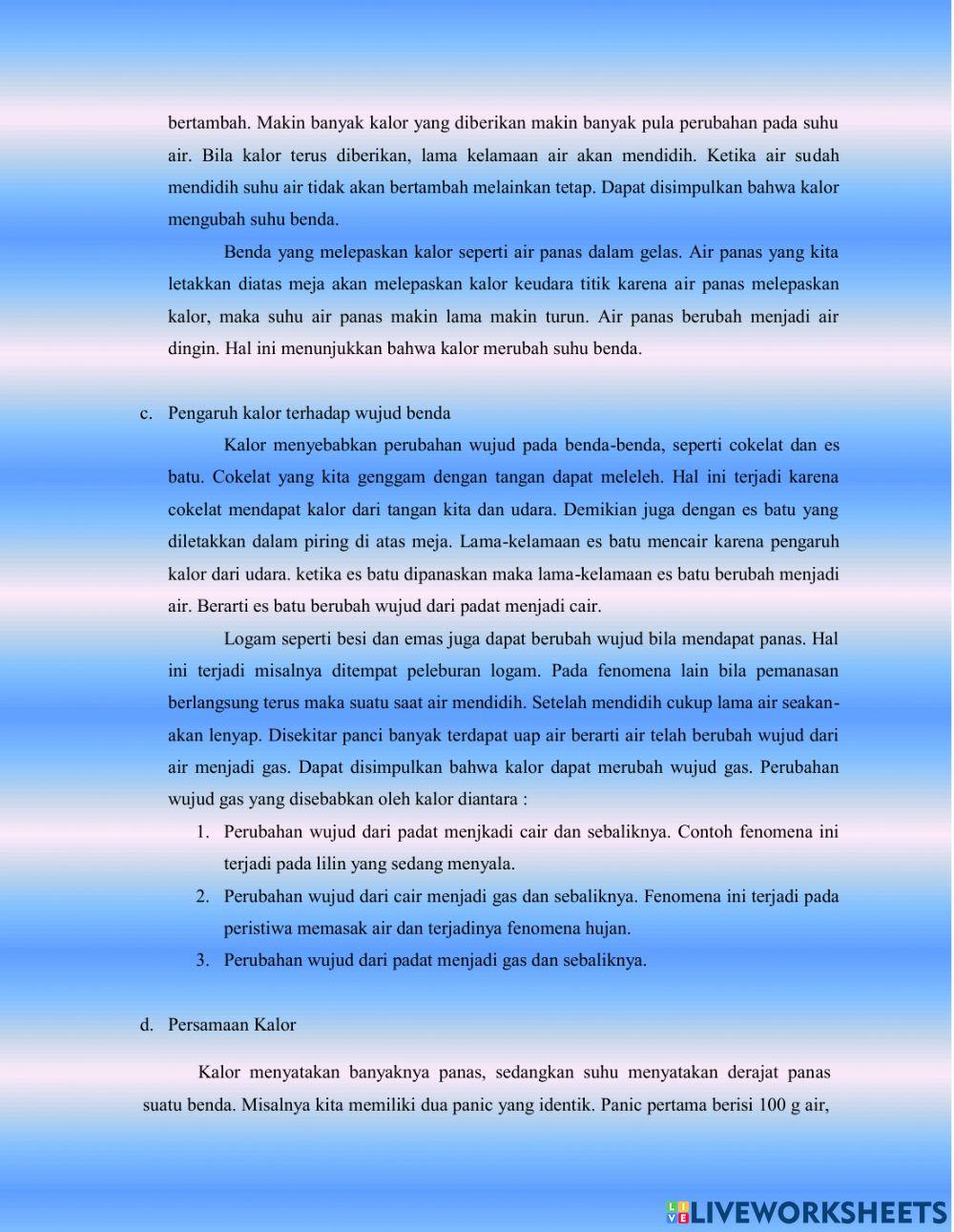 Kalor dan Perpindahannya