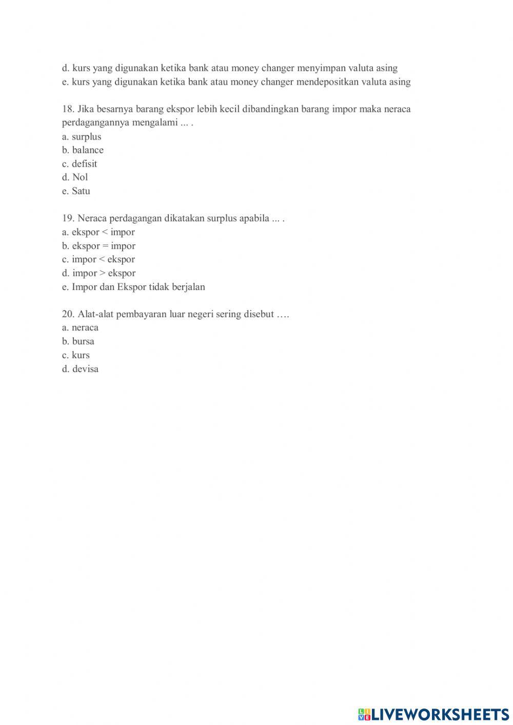 UH Kerjasama ekonomi & perdagangan internasional