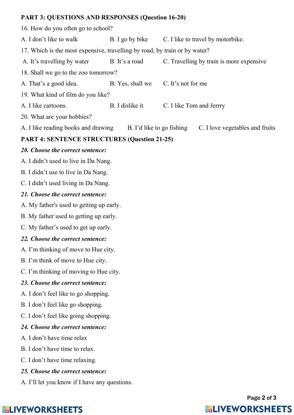 DNTU General Eng 1 Mid Test