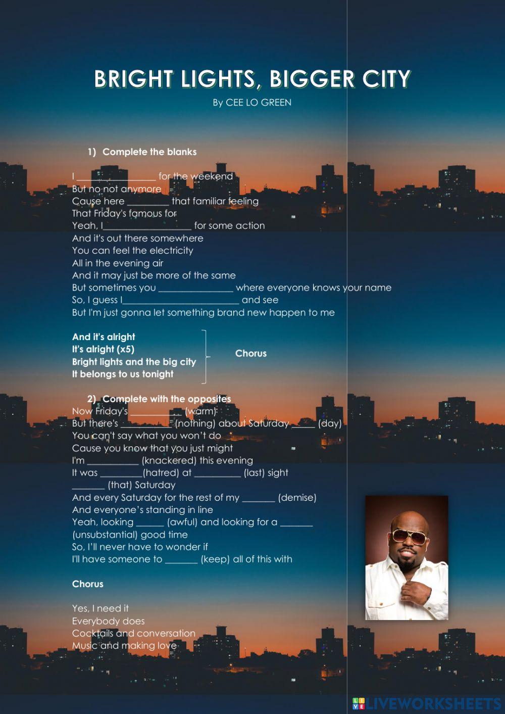 Bright Lights Bigger City - Cee Lo Green