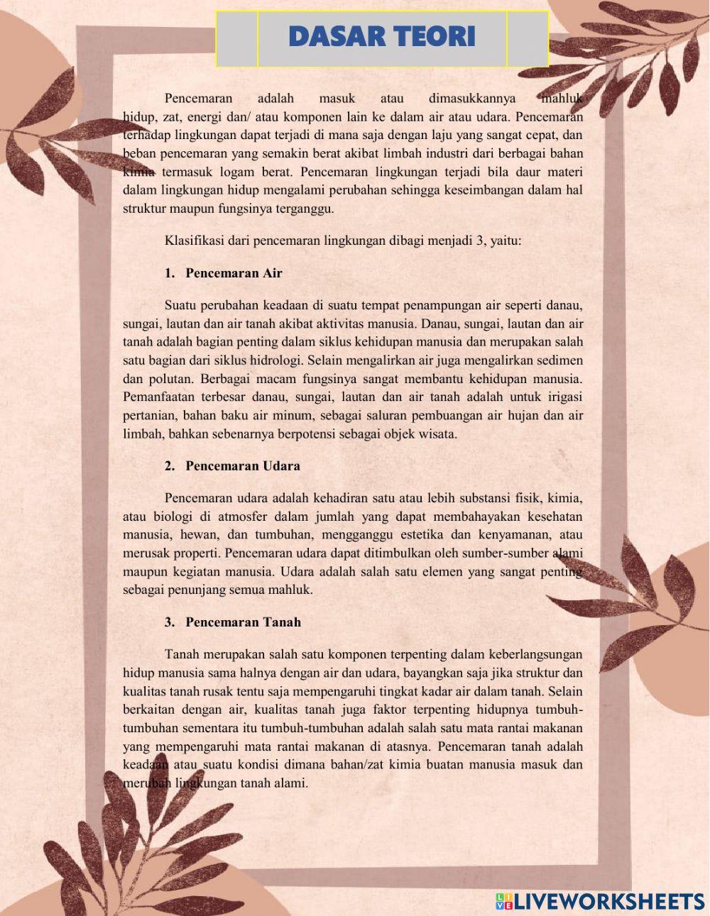 Pencemaran Lingkungan