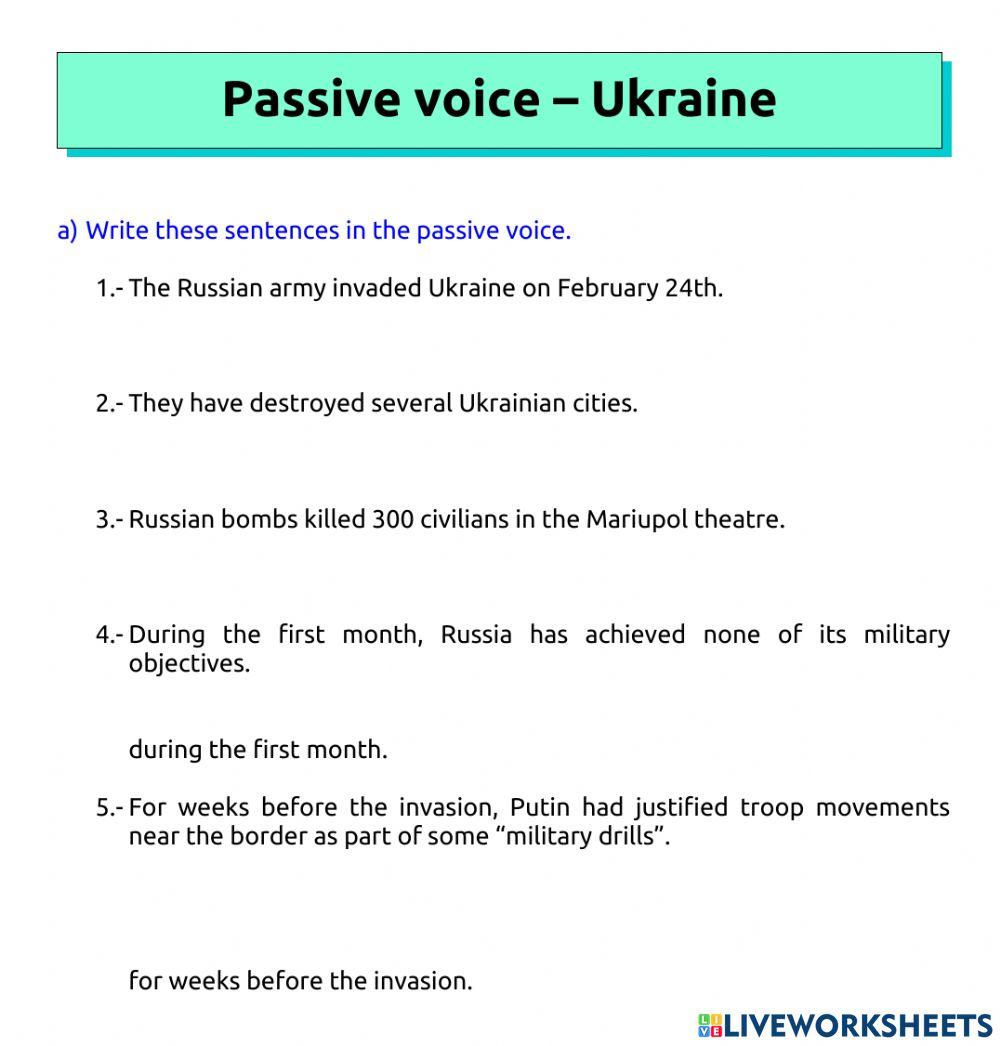 Passive voice - Ukraine